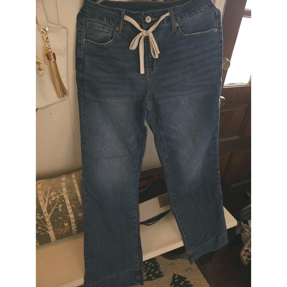 Cropped Jeans With Drawstring
